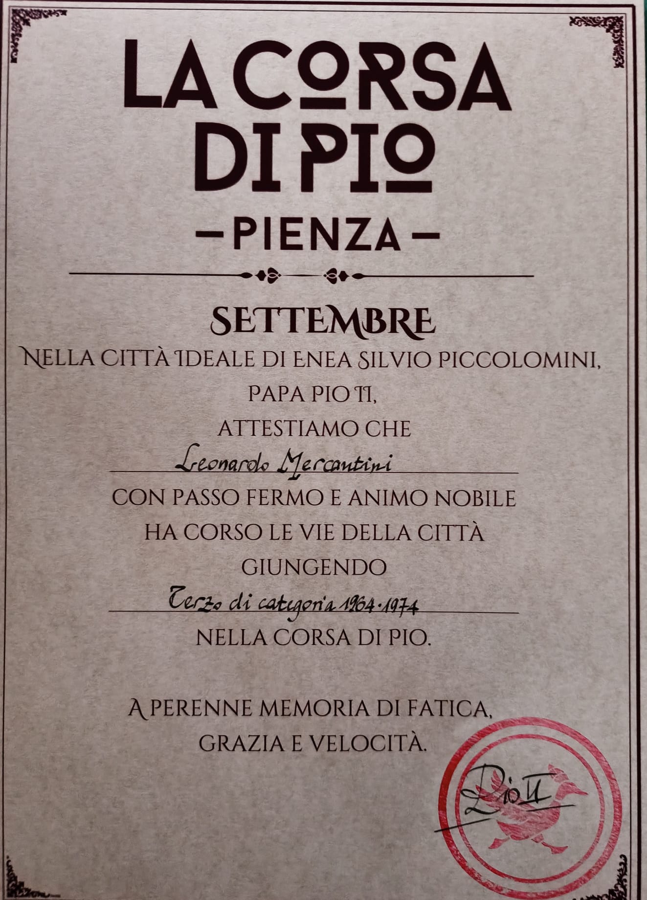 L'attestato di Leonardo
